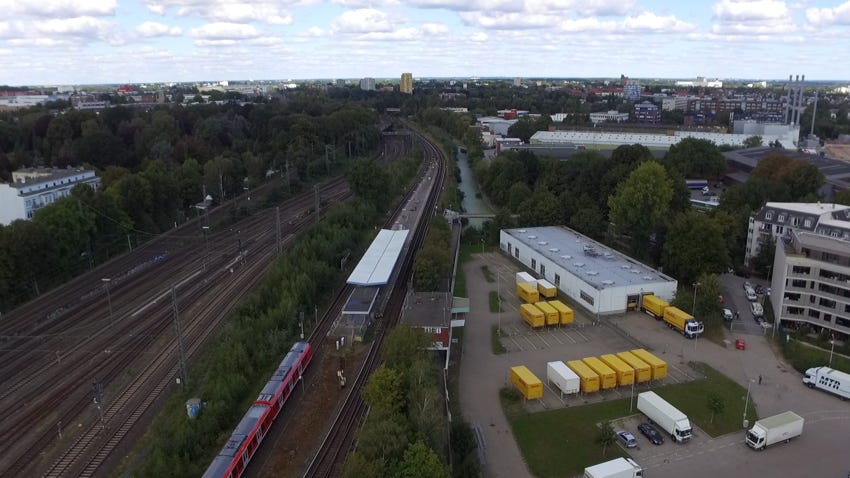 Vogelperspektive S-Bahnhof Diebsteich